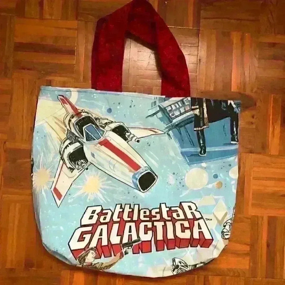 VTG linens upcycled handmade #starwars lined tote - Picture 2 of 4